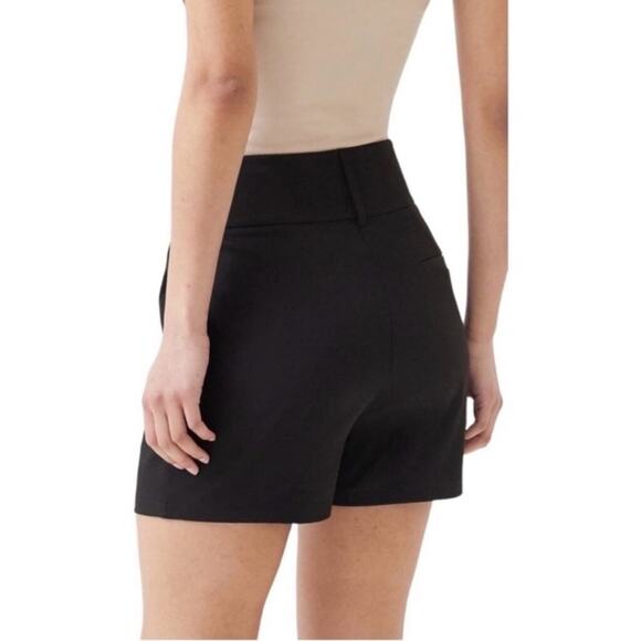 4th & Reckless Black High Waist Tailored Dress Shorts Size L NWT - Picture 2 of 8